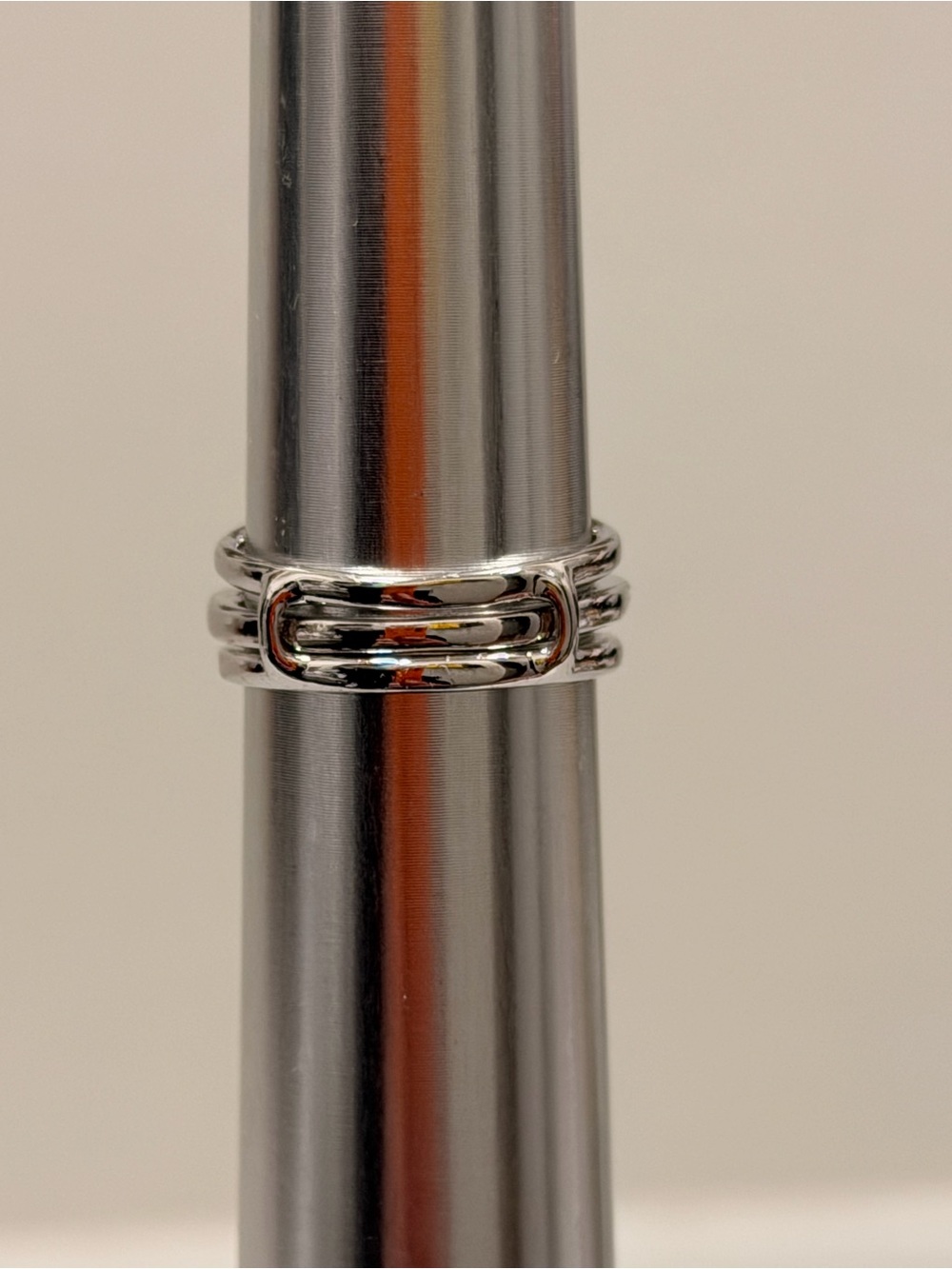 Hexagon Orange Gemstone Halo Ring in Silver Tone by Bomb Party NWOT! - Picture 5 of 6
